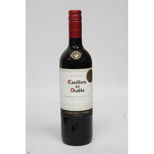 363 - SIX BOTTLES OF RESERVA CASILLERO DEL DIABLO CHILEAN MERLOT 2016