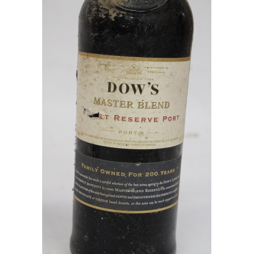 377 - TWO BOTTLES OF PORT TO INCLUDE COCKBURN'S SPECIAL RESERVE AND DOW'S MASTER BLEND RESERVE