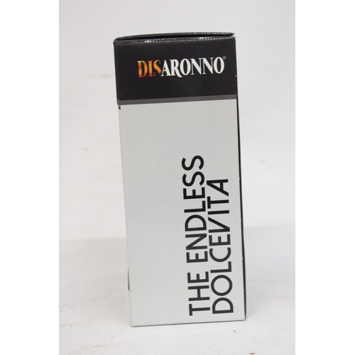 378 - A PRESENTATION PACK CONTAINING A 700 ML BOTTLE OF DISARONNO AND ADVERTISING GLASS