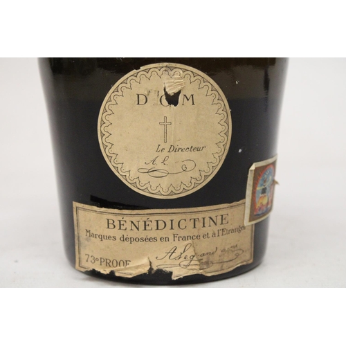 382 - A VINTAGE BOTTLE OF DOM BENEDICTINE PRODUCE OF FRANCE