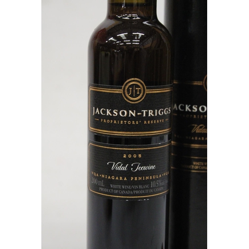 383 - A 70 CL BOTTLE OF BELLUCCI SUPERIORE AMARETTO TOGETHER WITH A 200 ML BOTTLE OF JACKSON-TRIGGS PROPRI... 