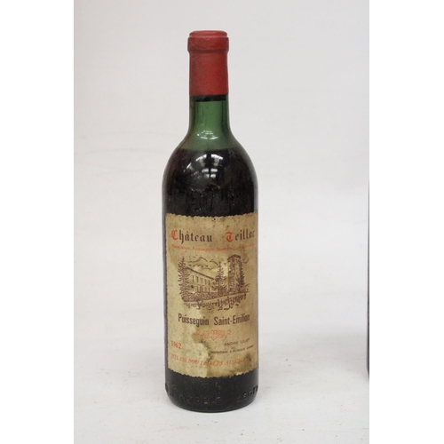 387 - SIX BOTTLES OF VINTAGE RED WINE TO INCLUDE TWO 1967 MOUTON-CADET. LA RENOMMEE ROUGE, THE WINE SOCIET... 