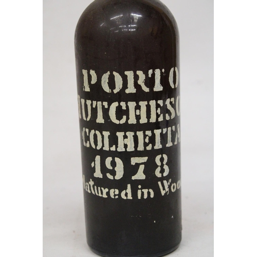 393 - A BOTTLE OF PORTO HUTCHINSON COLHEITA 1978 PORT MATURED IN WOOD