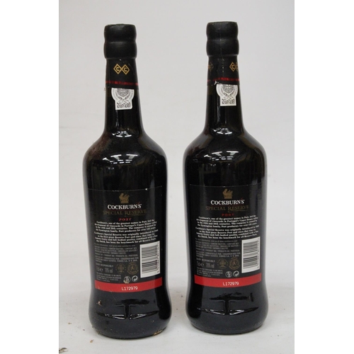 394 - TWO BOTTLES OF COCKBURNS SPECIAL RESERVE PORT - 75CL