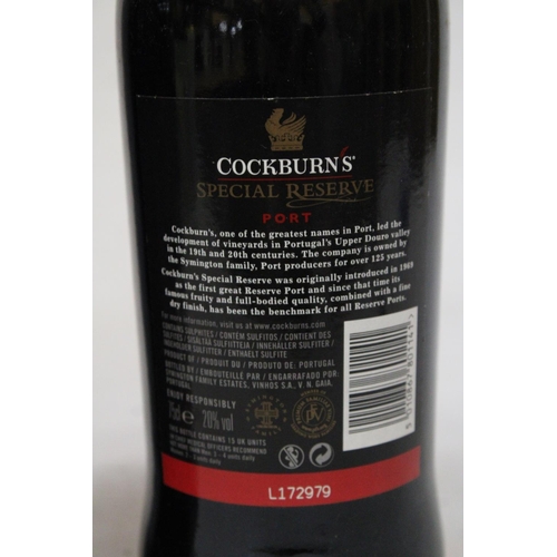 394 - TWO BOTTLES OF COCKBURNS SPECIAL RESERVE PORT - 75CL