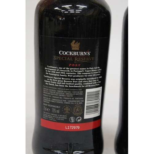 397 - TWO BOTTLES OF COCKBURNS SPECIAL RESERVE PORT - 75CL