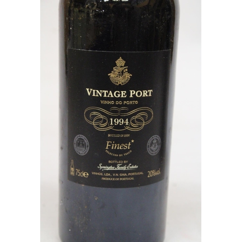 403 - TWO BOTTLES OF PORT TO INCLUDE TAYLOR'S FIRST ESTATE RESERVE AND TESCO'S FINEST 1994