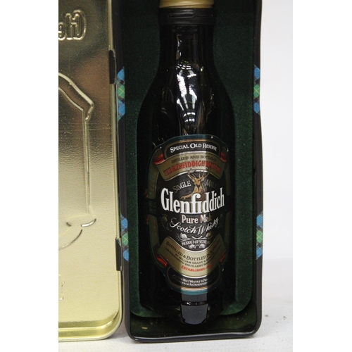 405 - TWO BOXED (UNOPENED) 5 CL BOTTLES OF GLENFIDDICH PURE MALT SCOTCH WHISKEY