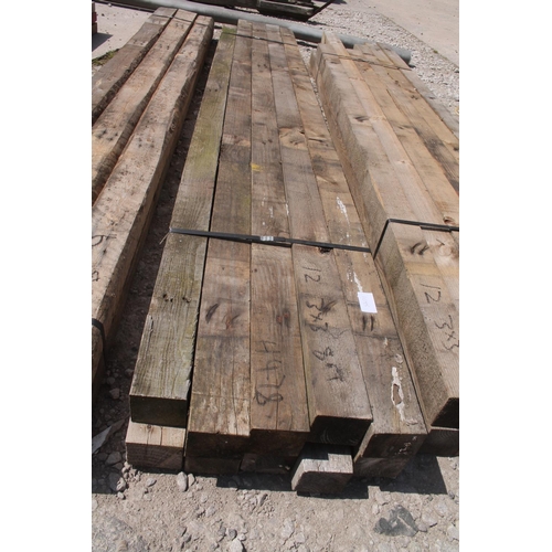 1085 - 12 TIMBERS 3 X 3 AND 8 FT LONG  NO VAT