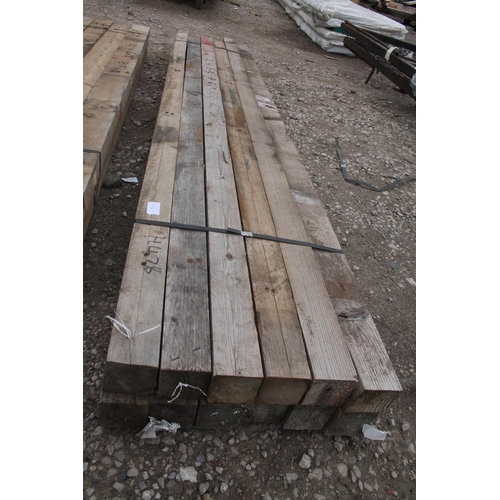 1161 - 12 TIMBERS 3 X 3 AND 8 FT LONG  NO VAT