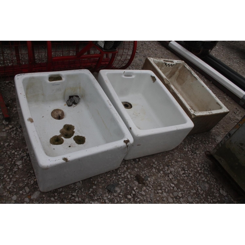 1197 - 3 GLAZED SINKS  + VAT