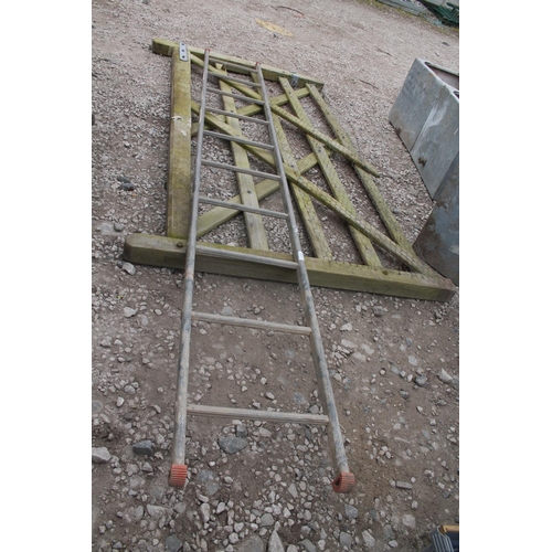 1200 - WOODEN FIELD GATE AND STEEL LADDER  +  VAT