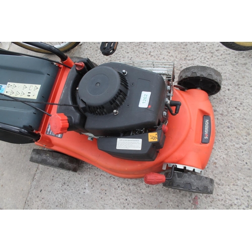 1262 - SOVEREIGN PETROL MOWER  NO VAT