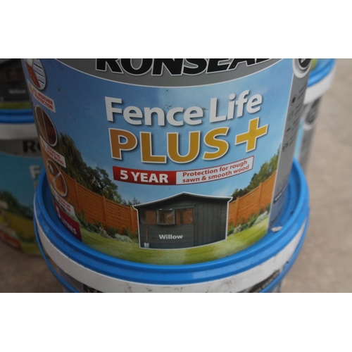 1277 - 6 RONSEAL WILLOW FENCE PAINT  NO VAT