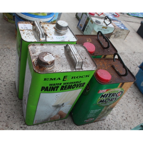 1278 - 4 TINS OF PAINT STRIPPER  NO VAT