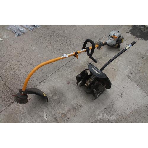 1313 - RYOBI PETROL STRIMMER AND ROTAVATOR UNIT  NO VAT