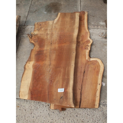 1324 - 2 MILLED YEW TIMBER  NO VAT