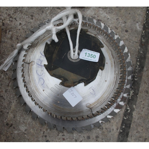 1350 - QUANTITY OF SAW BLADES (USED)  + VAT