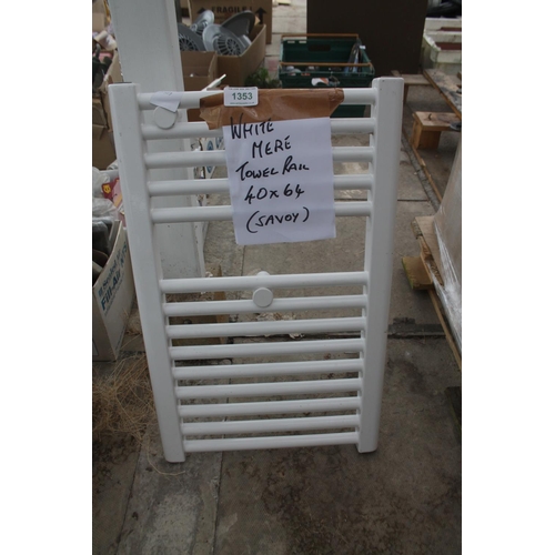 1353 - WHITE MERE TOWEL RAIL SAVOY 40 X 64  + VAT