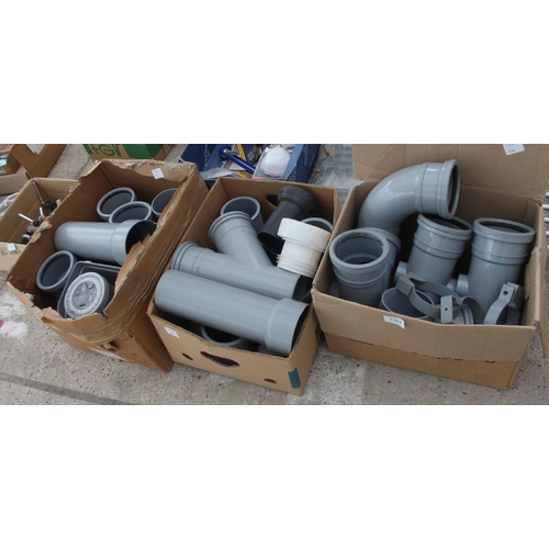 1364 - 5 BOXES OF GREY OSMA SOIL PIPE FITTINGS  + VAT