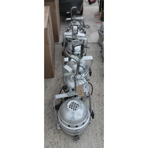 1385 - 6 PAR 56 CHROME CANS IN WORKING ORDER  + VAT