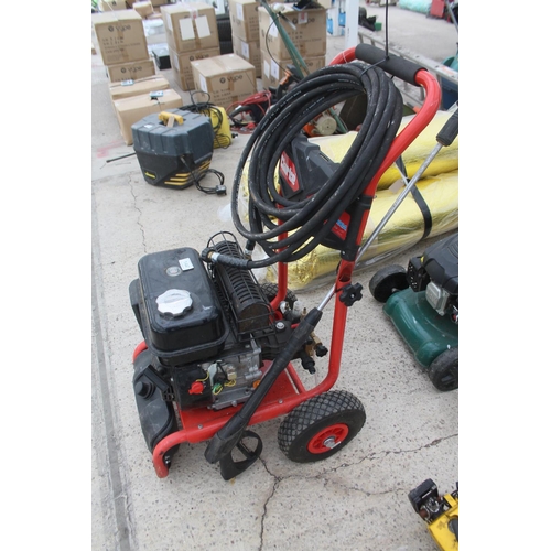 1447 - CLARKE PETROL PRESSURE WASHER 6.5 HP ENGINE IN WORKING ORDER   NO VAT