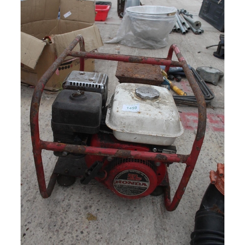 1459 - HONDA GENERATOR 110/240 V IN WORKING ORDER  NO VAT