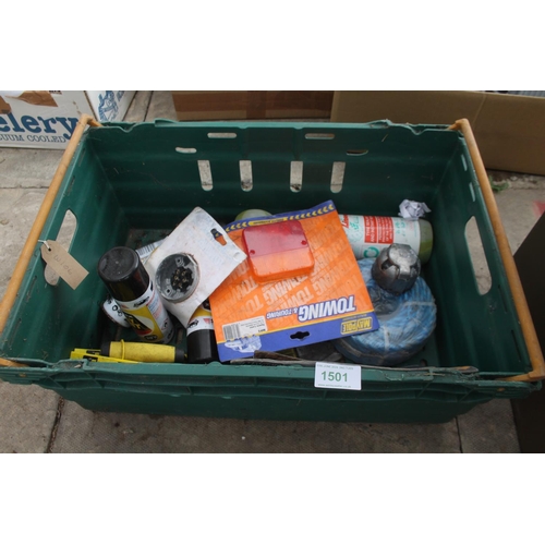 1501 - BOX OF ASSORTED ITEMS  + VAT