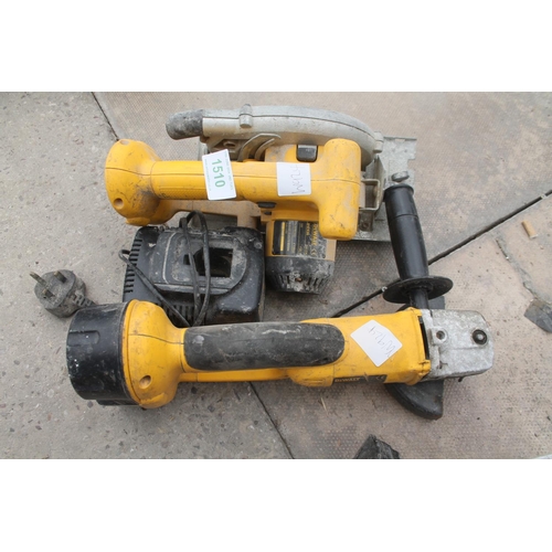 1510 - 2 DEWALT CORDLESS HAND TOOLS  NO VAT