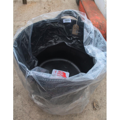 1575 - 3 NEW BLACK TUBS  NO VAT