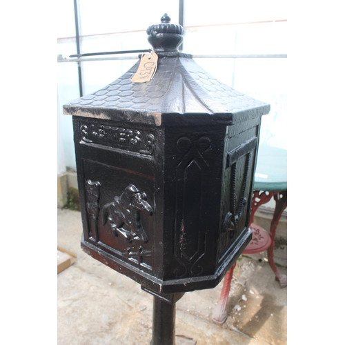 19 - CAST IRON POST BOX  NO VAT