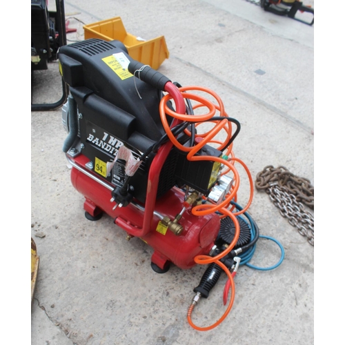 41 - CLARKE 1HP BANDIT COMPRESSOR 240 V  NO VAT