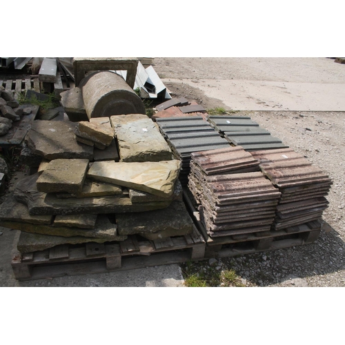 1083 - PALLETS OF STONE - TILES ETC NO VAT