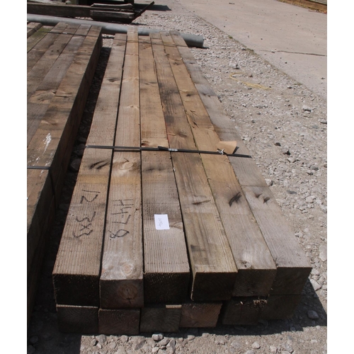 1084 - 12 TIMBERS 3 X 3 VARIOUS LENGTHS 8 FT PLUS  NO VAT