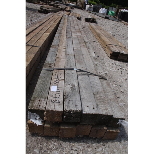 1143 - 12 TIMBERS 3 X 3 AND 13 FT LONG  NO VAT