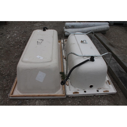 1186 - 2 FIBRE GLASS BATHS  + VAT