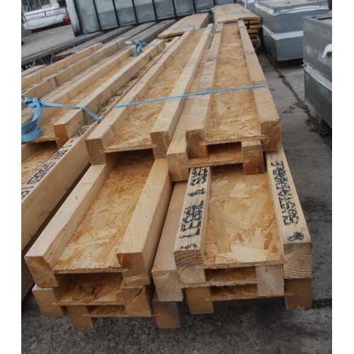 1223 - 10 TIMBER BEAMS 9'5