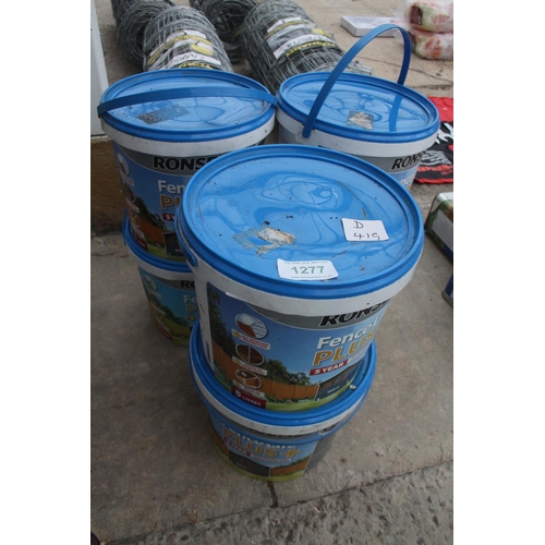 1277 - 6 RONSEAL WILLOW FENCE PAINT  NO VAT