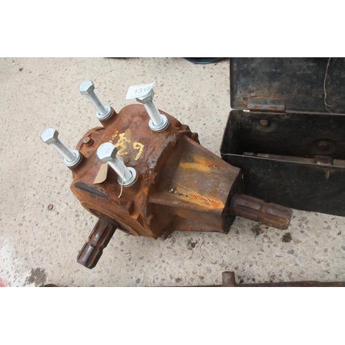 1318 - PTO, GEAR BOX AND TOP LINK  NO VAT