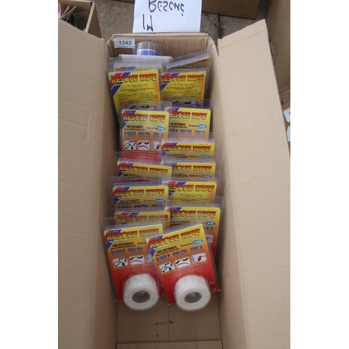 1342 - BOX OF RESCUE TAPE (17)  + VAT