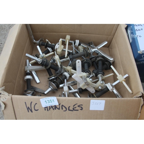 1351 - BOX OF W. C. HANDLES  + VAT