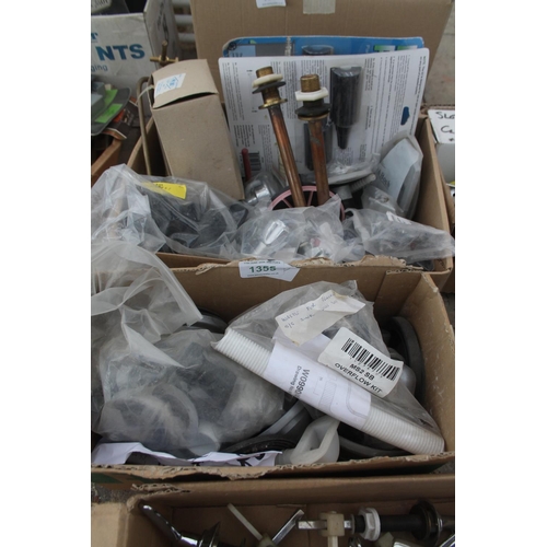 1355 - 3 BOXES OF MIXED PLUMBING ITEMS  + VAT