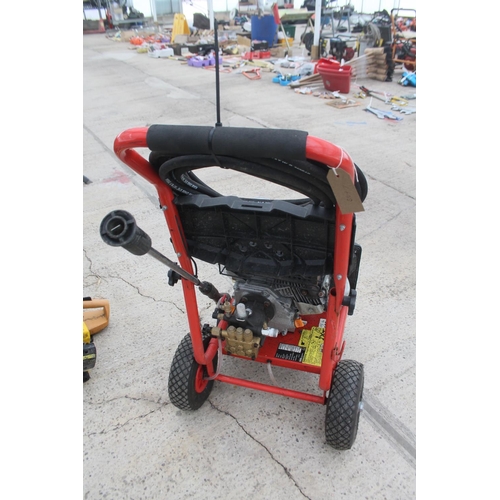 1447 - CLARKE PETROL PRESSURE WASHER 6.5 HP ENGINE IN WORKING ORDER   NO VAT