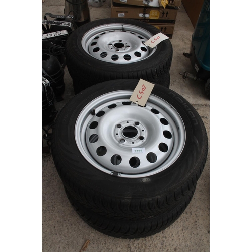 1488 - 4 MINI ONE RIMS AND TYRES 175/65 R15 IN WORKING ORDER  NO VAT