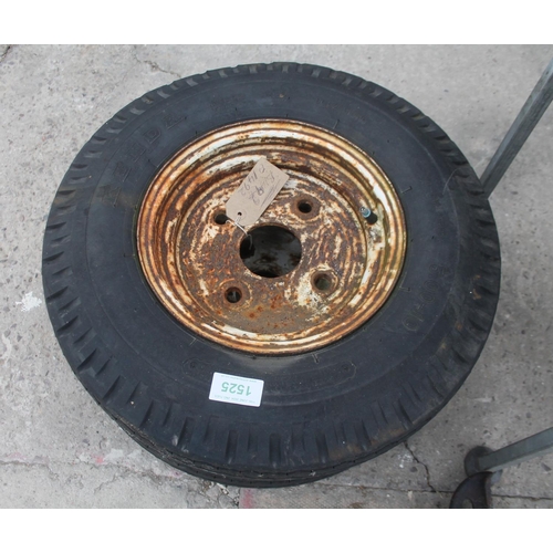 1525 - 2 TRAILER WHEELS  NO VAT