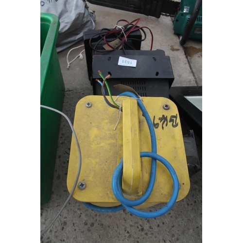 1531 - JOB LOT TRANSFORMER, TV, BATTERY CHARGER  NO VAT