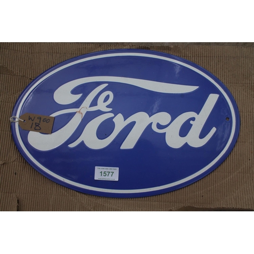 1577 - NEW LARGE FORD ENAMEL SIGN 18