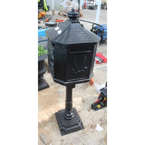 19 - CAST IRON POST BOX  NO VAT