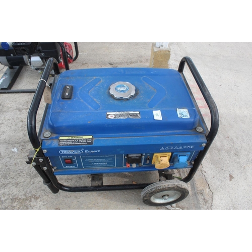 20 - DRAPER EXPERT 2.4 KVA PETROL GENERATOR IN WORKING ORDER  NO VAT