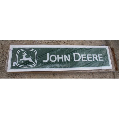 34 - JOHN DEERE LED LIGHT SIGN IN WORKING ORDER  NO VAT